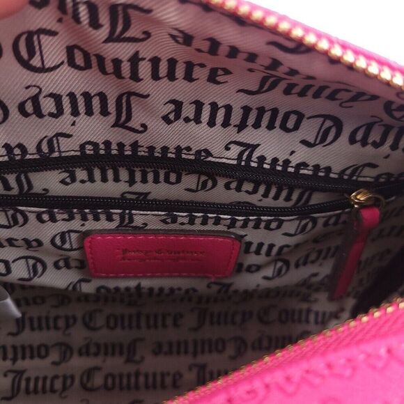 Juicy Couture Free Love Pink Logo Satchel Crossbody Purse - Picture 11 of 14